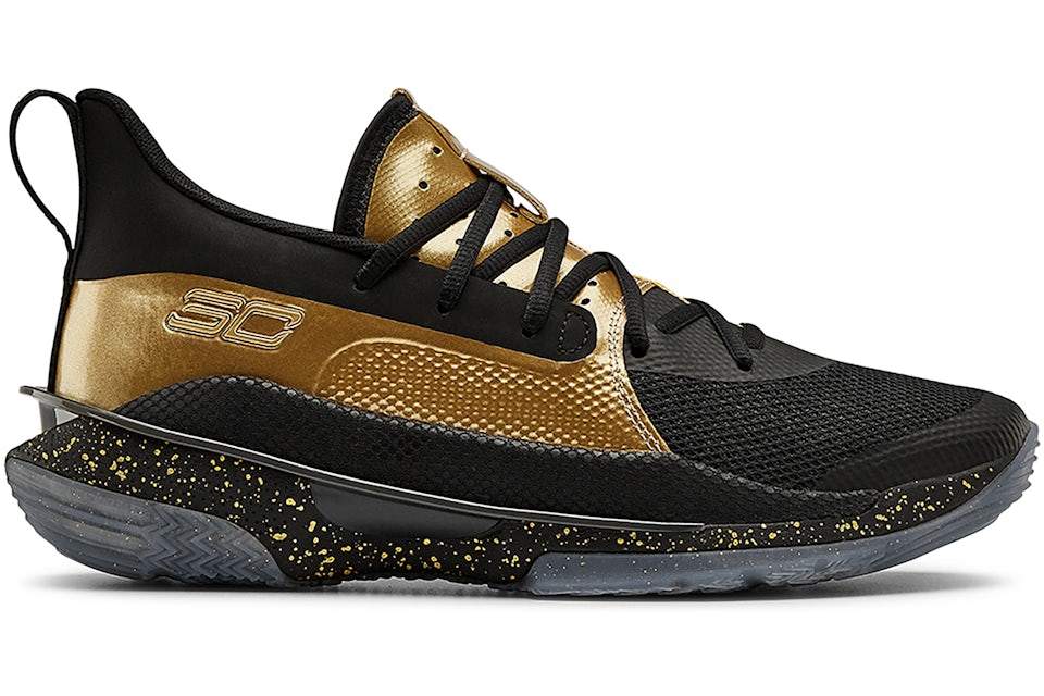 Curry 7 shoes black and gold Clearance