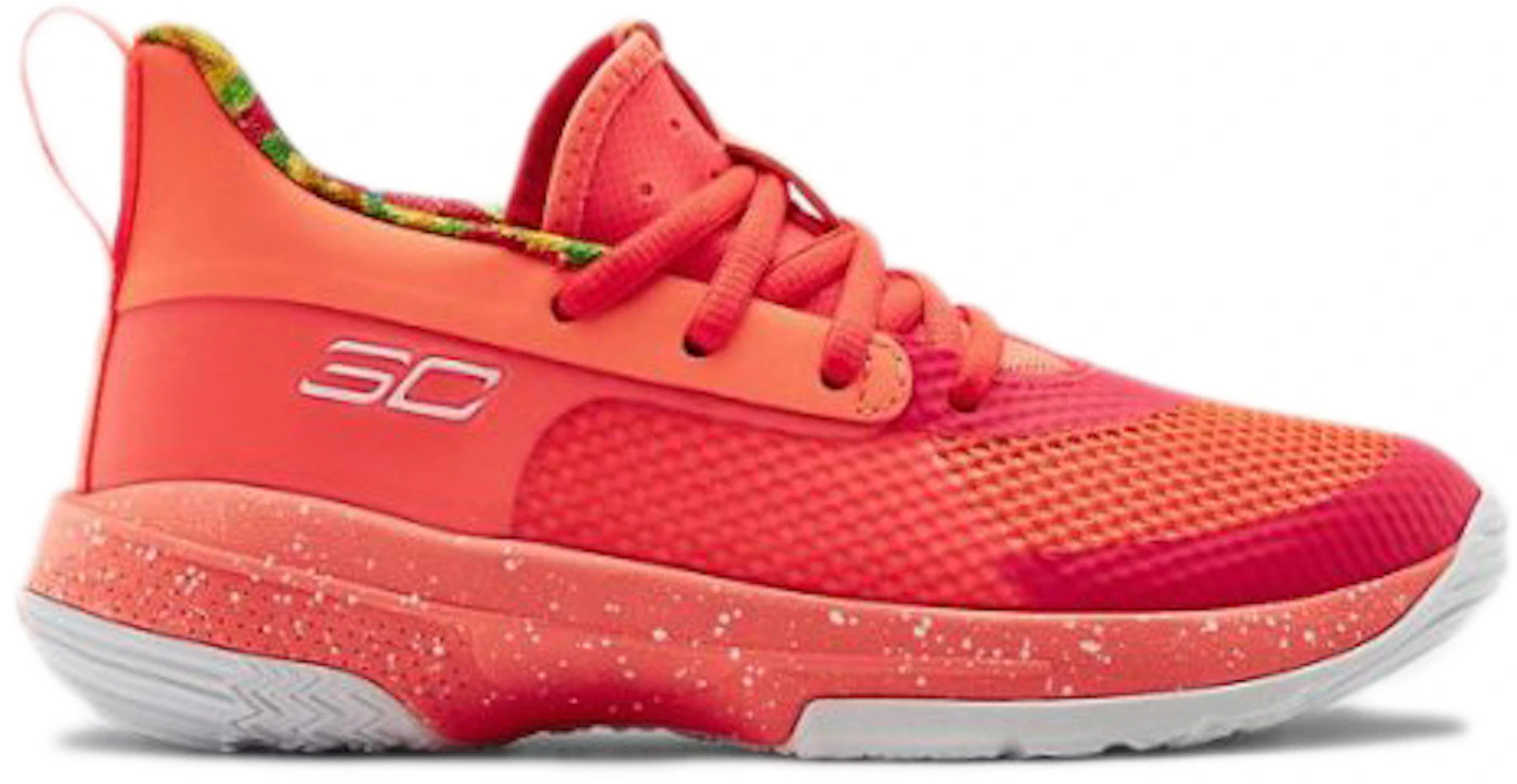 Under Armour Curry 7 Sour Patch Kids Peach (PS) Kids' - 3022114-603 - US