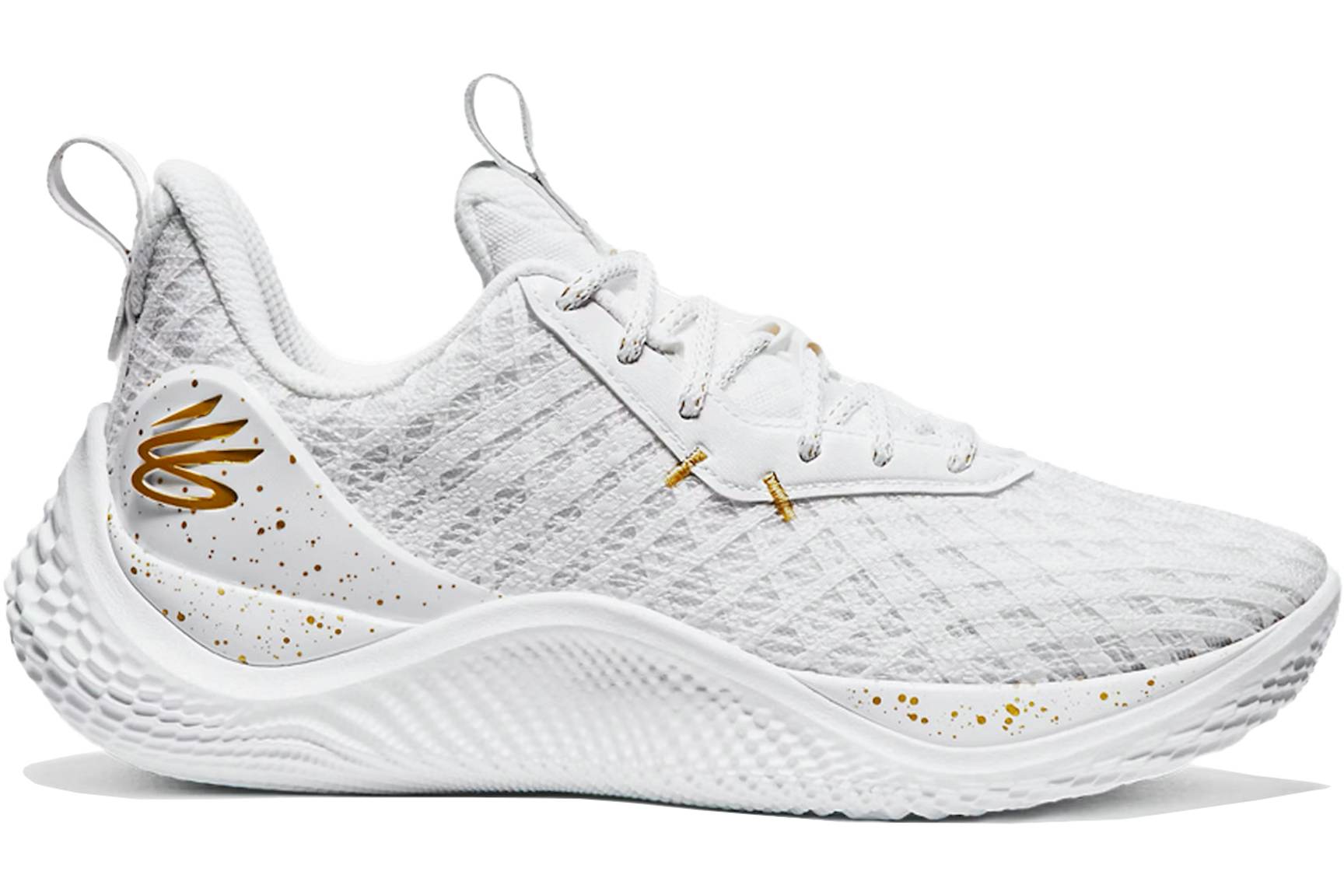 Under Armour Curry Flow 10 Team White Metallic Gold Men's - 3026624-102 ...