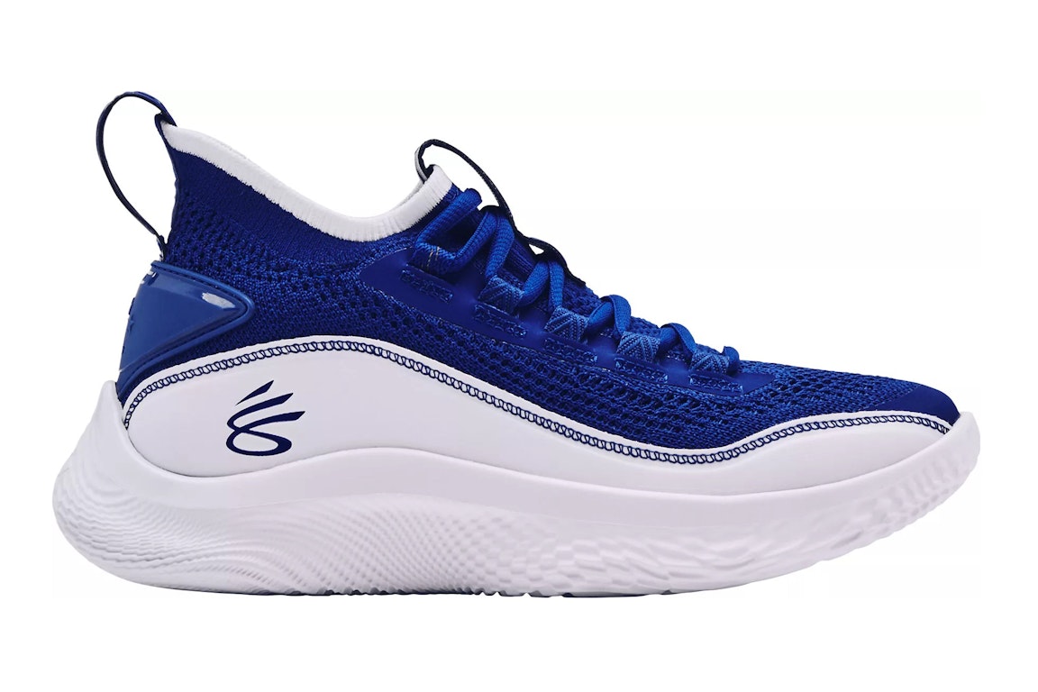 Pre-owned Under Armour Curry Flow 8 Flow Like Water (gs) In Royal Blue/white/white