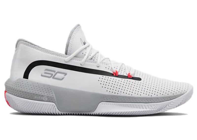 Pre-owned Under Armour Men's  Curry Sc 3zero 3 Sneakers In White/black/grey In Multi