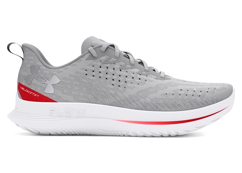 Under Armour Flow Velociti 4 Halo Grey Racer Red