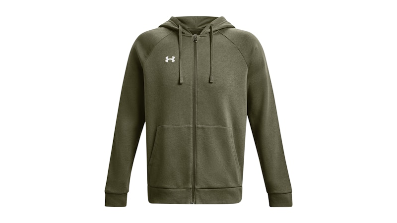Pre-owned Under Armour Men's Ua Rival Fleece Fullzip Hoodie In Marine Od Green/black