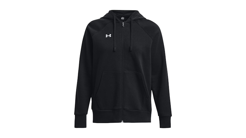 Pre-owned Under Armour Women's Ua Rival Fleece Fullzip Hoodie In Black/white In Multi
