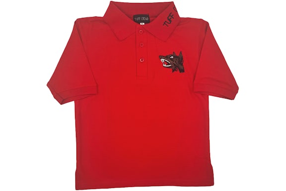 Under Armour x Tuff Crowd Kids Collared T-shirt Red