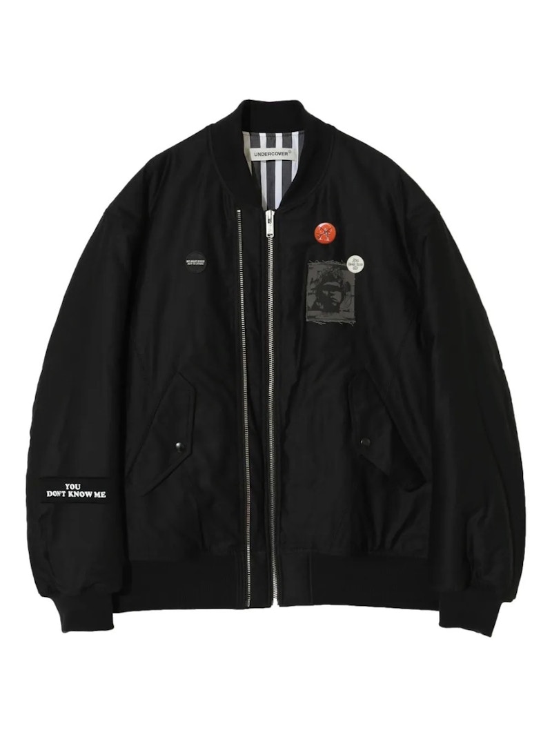 Men's Undercover BloUSon Zippered Pockets Coat in Black