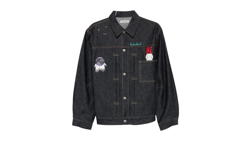 Men's Undercover Oversized Embroidered Shirt in Indigo