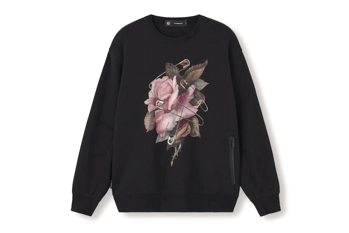 Pre-owned Uniqlo Gu X Undercover Flower Graphic Sweatshirt Black