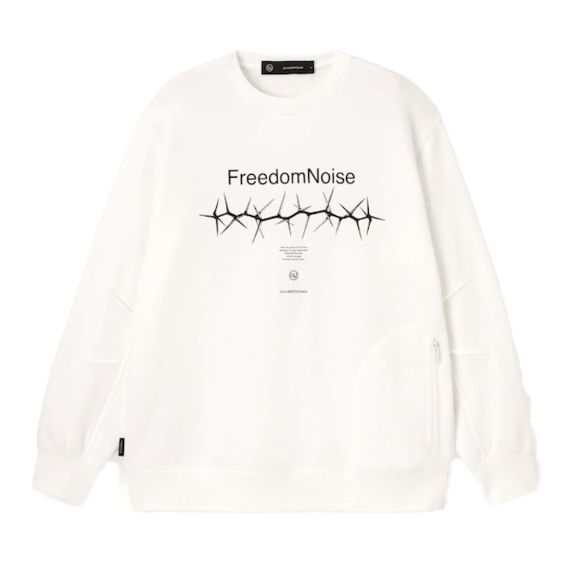 White discount graphic jumper