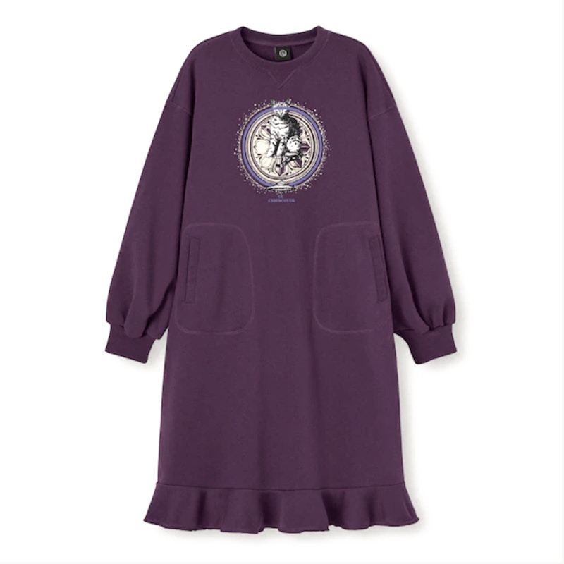 Uniqlo GU x Undercover Womens Graphic Dress Purple FW21 GB