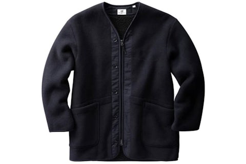 Uniqlo x Engineered Garments Fleece Collarless Coat (Japanese Uniqlo x Engineered Garments Fleece Collarless Coat (Japanese