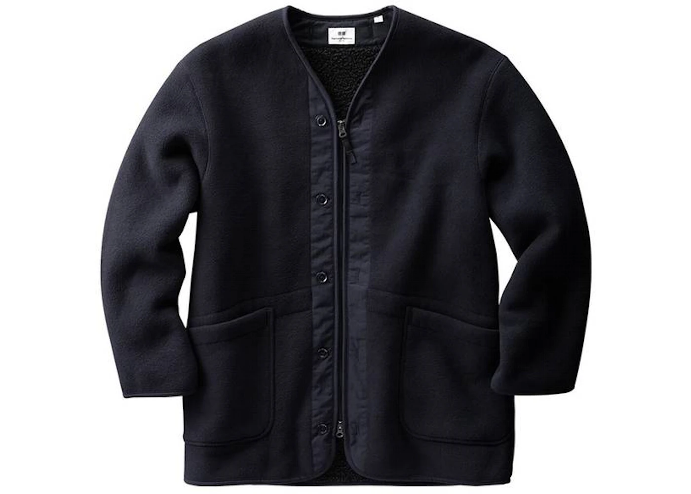 Uniqlo x Engineered Garments Fleece Collarless Coat (US Sizing) Navy ...