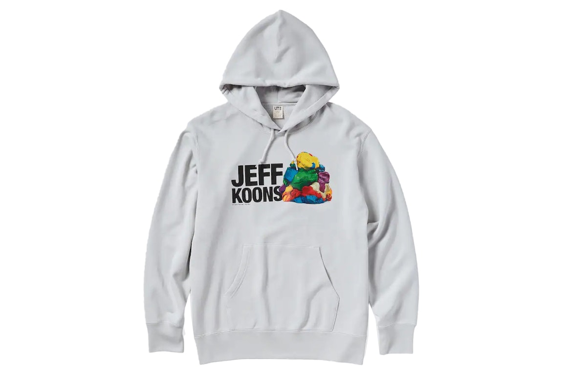 Pre-owned Uniqlo X Jeff Koons Ut Graphic Hoodie Light Gray