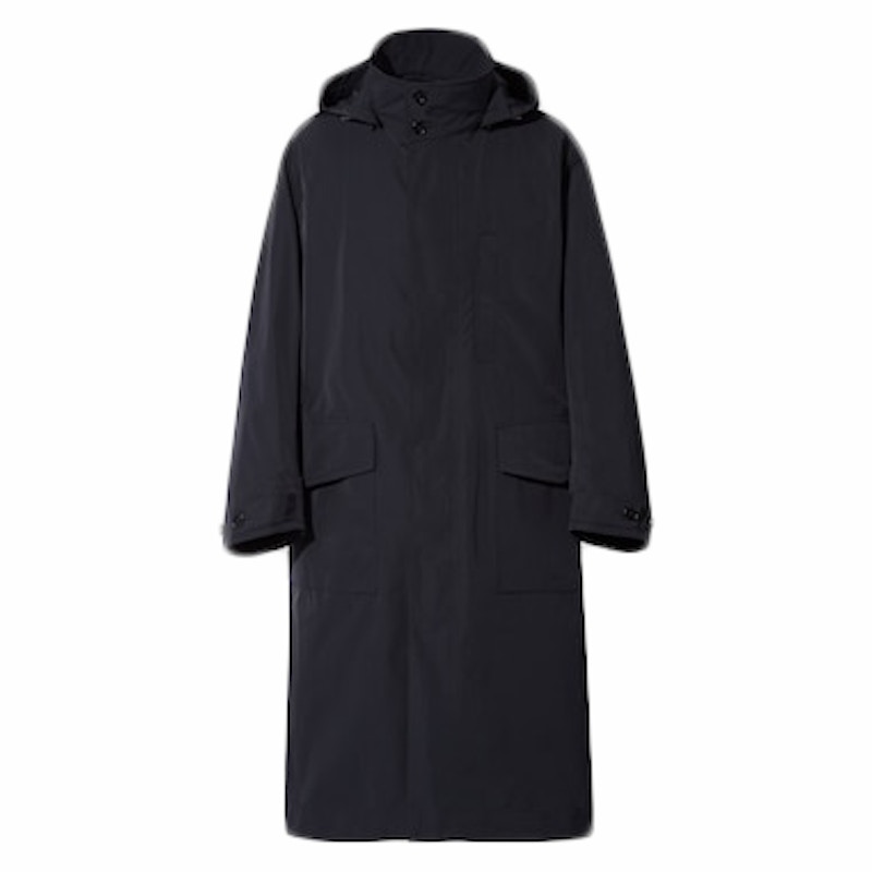 uniqlo black raincoat