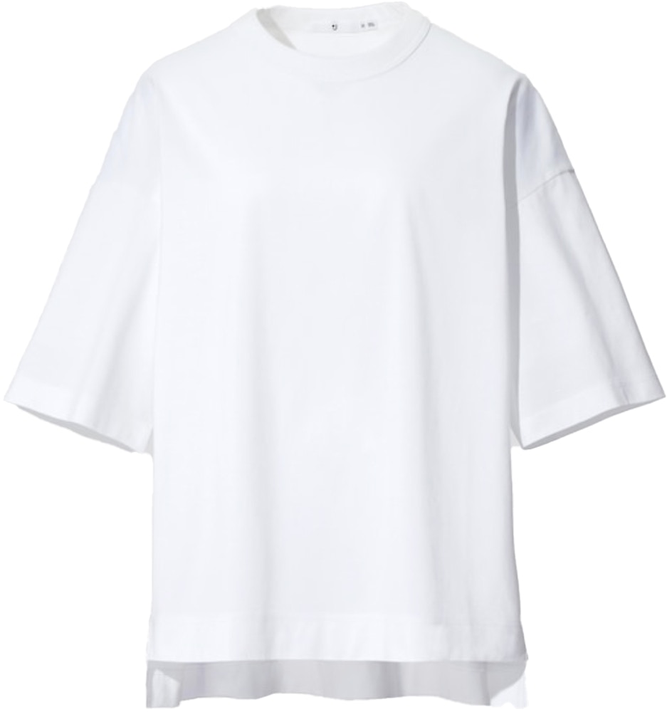 Uniqlo X Jil Sander Womens Oversized Half Sleeve T Shirt White Ss21 Uniqlo X Jil Sander Womens Oversized Half Sleeve T Shirt White Ss21