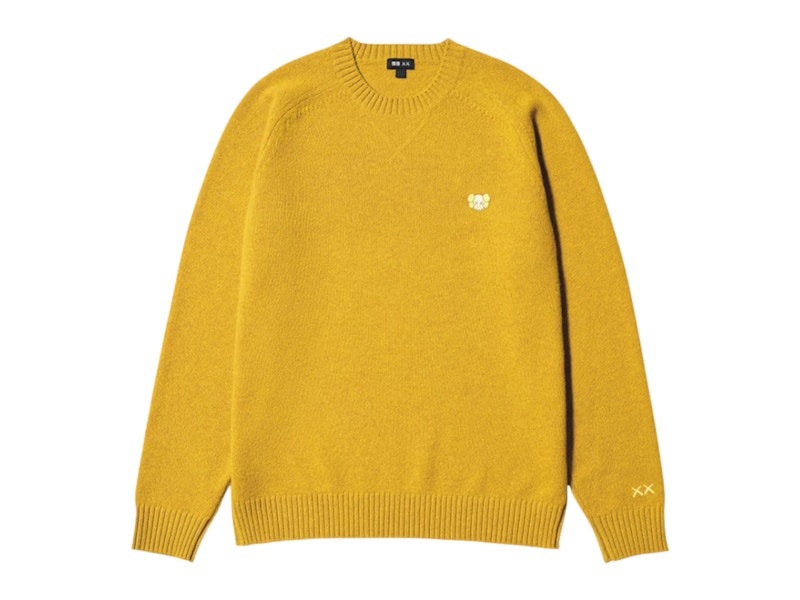 Uniqlo x KAWS Lambswool Crewneck Sweater Yellow - FW25 - US