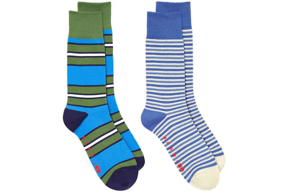 Uniqlo x MARNI Border Socks (Set of 2) Blue