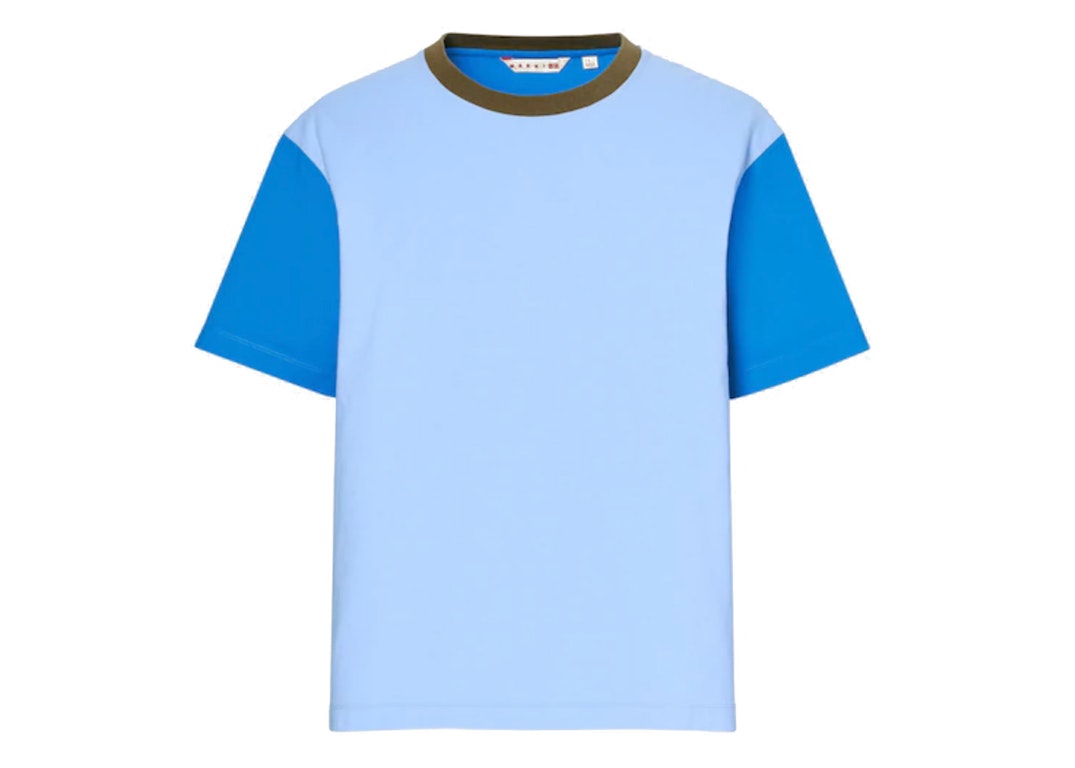 Pre-owned Uniqlo X Marni Crewneck T-shirt Blue