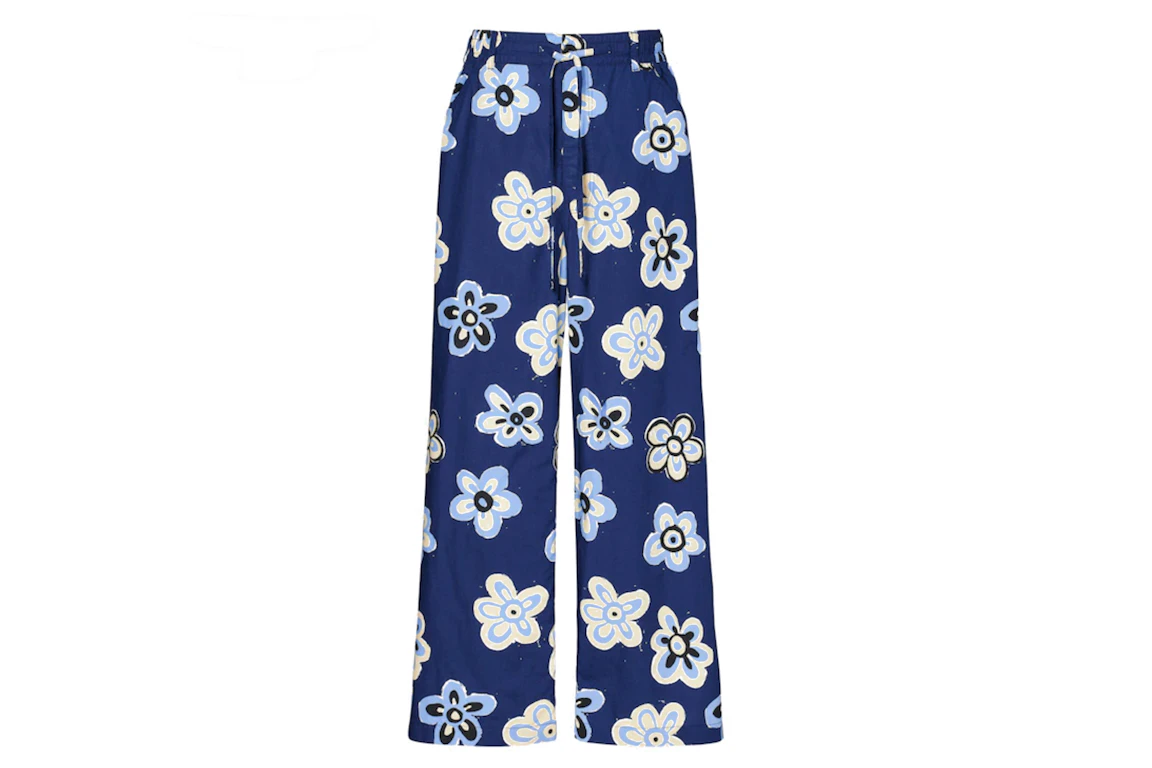 Uniqlo x MARNI Easy Wide Fit Flower Pants (Asia Sizing) Blue