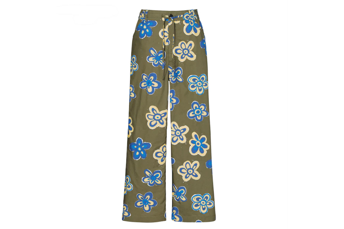 Uniqlo x MARNI Easy Wide Fit Flower Pants (Asia Sizing) Olive