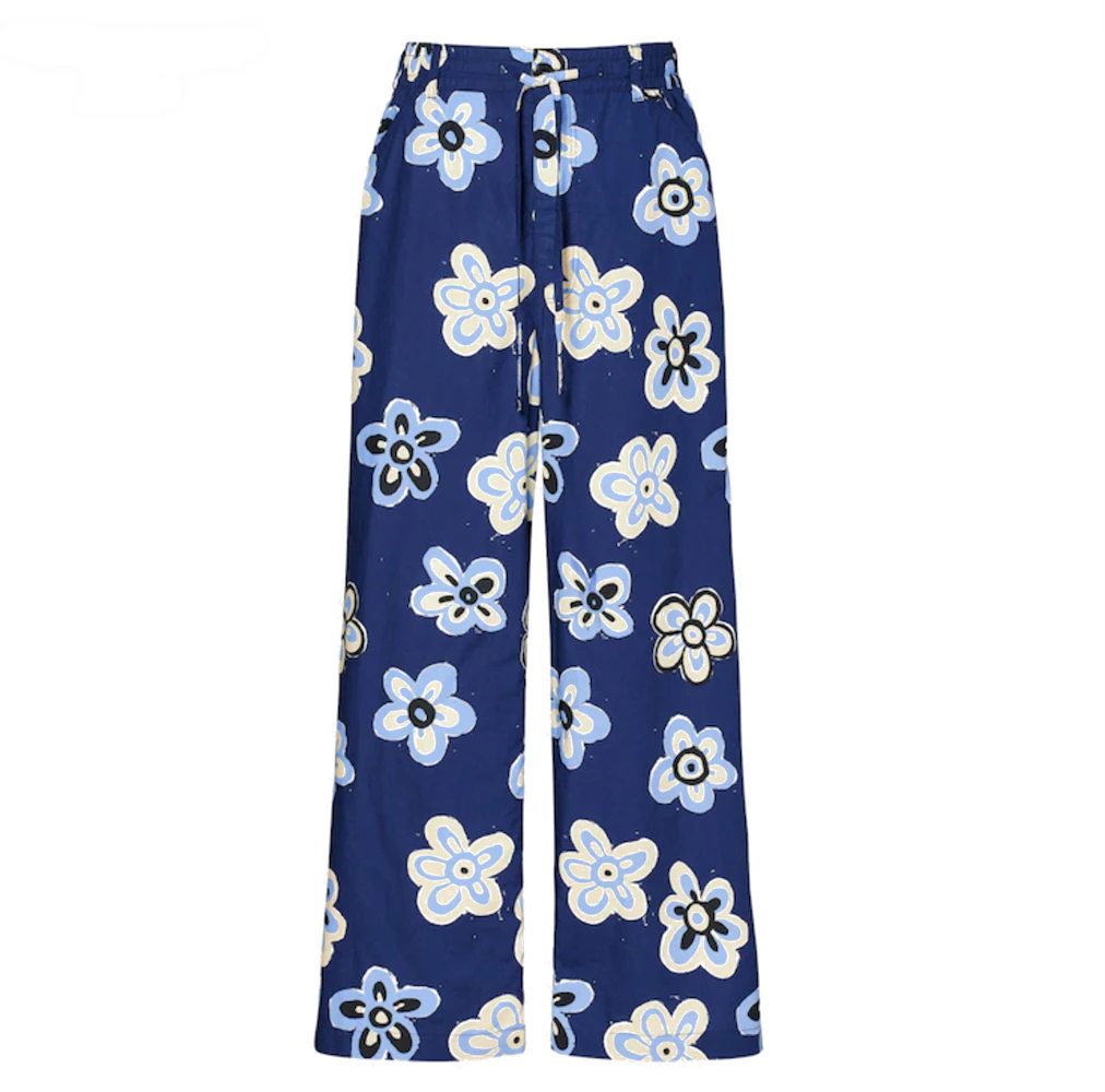 Uniqlo x MARNI Easy Wide Fit Flower Pants Blue Men's - SS22 - US