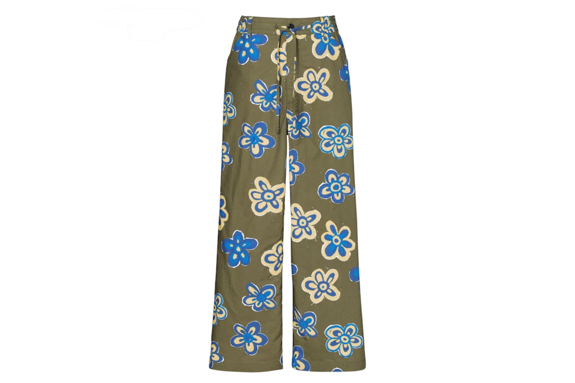 Pre-owned Uniqlo X Marni Easy Wide Fit Flower Pants Olive
