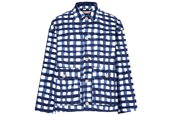 Uniqlo x MARNI Oversized Check Utility Jacket (Asia Sizing) Blue