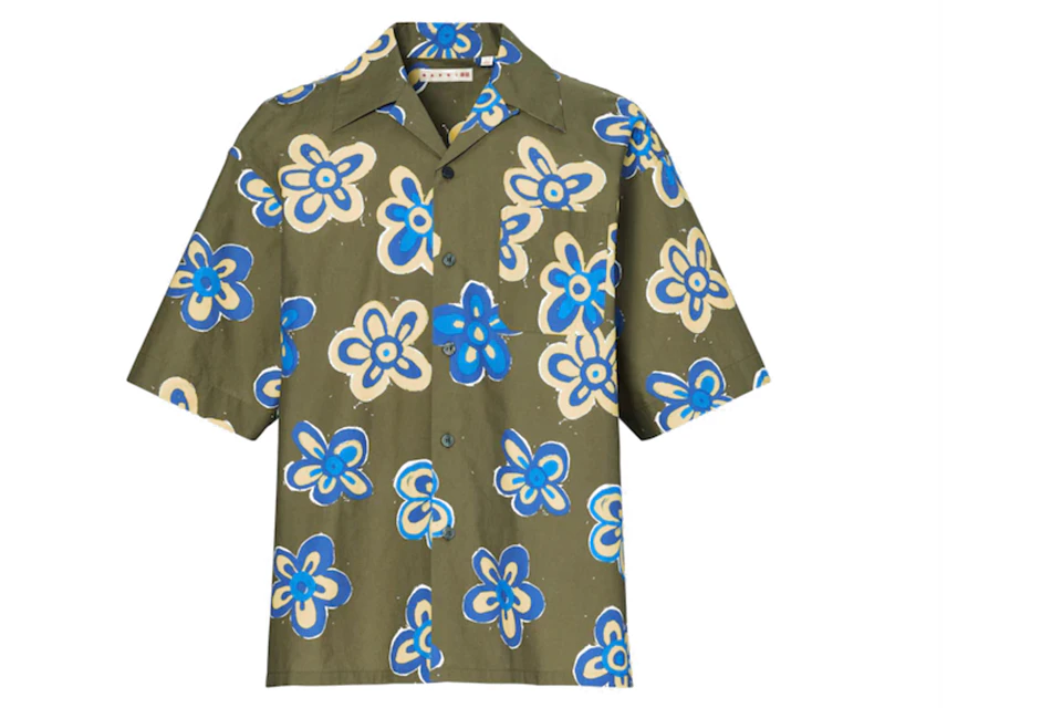 Uniqlo x MARNI Oversized Open Collar Shirt (Asia Sizing) Olive - SS22 ...