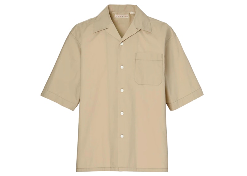 Uniqlo x MARNI Oversized Open Collar Shirt Beige Men's - SS22 - US