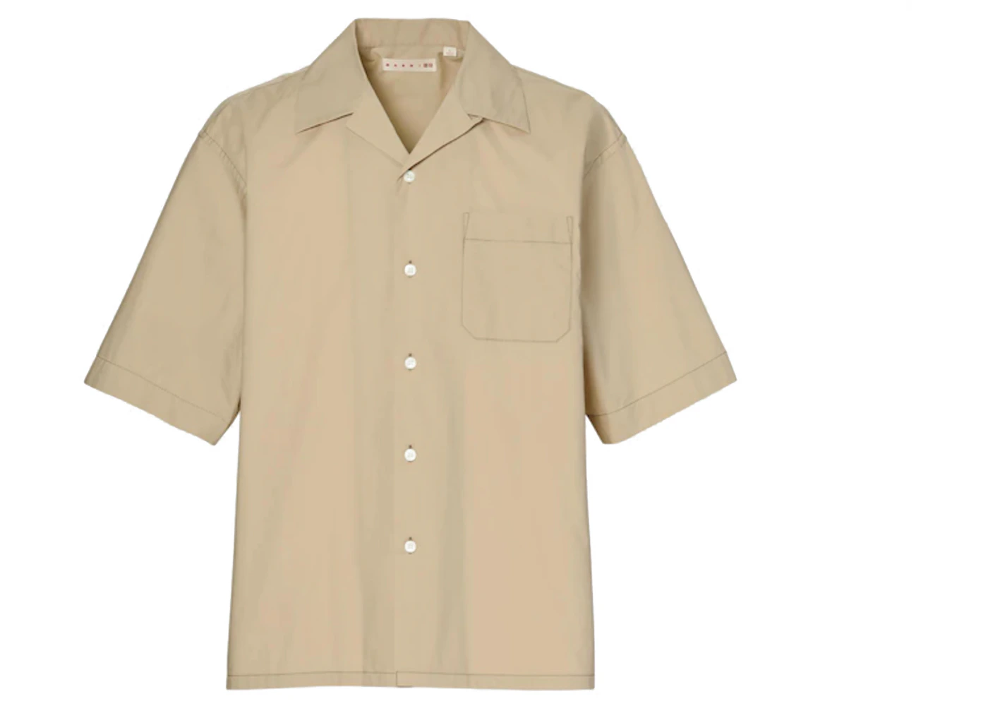 Uniqlo X Marni Oversized Open Collar Shirt Beige Ss22 Us Uniqlo X Marni Oversized Open Collar Shirt Beige Ss22 Us