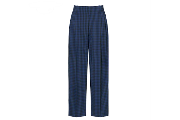 Uniqlo x MARNI Wide Fit Check Tuck Pants Blue