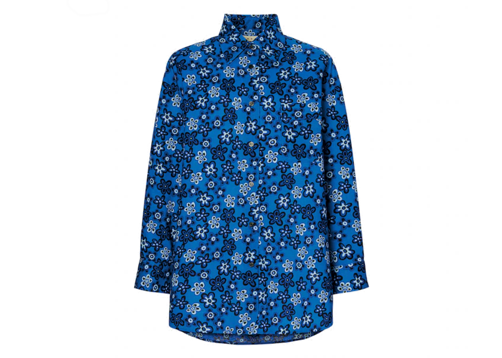 Uniqlo x MARNI Women's Oversized L/S Flower Shirt Blue - SS22 - US