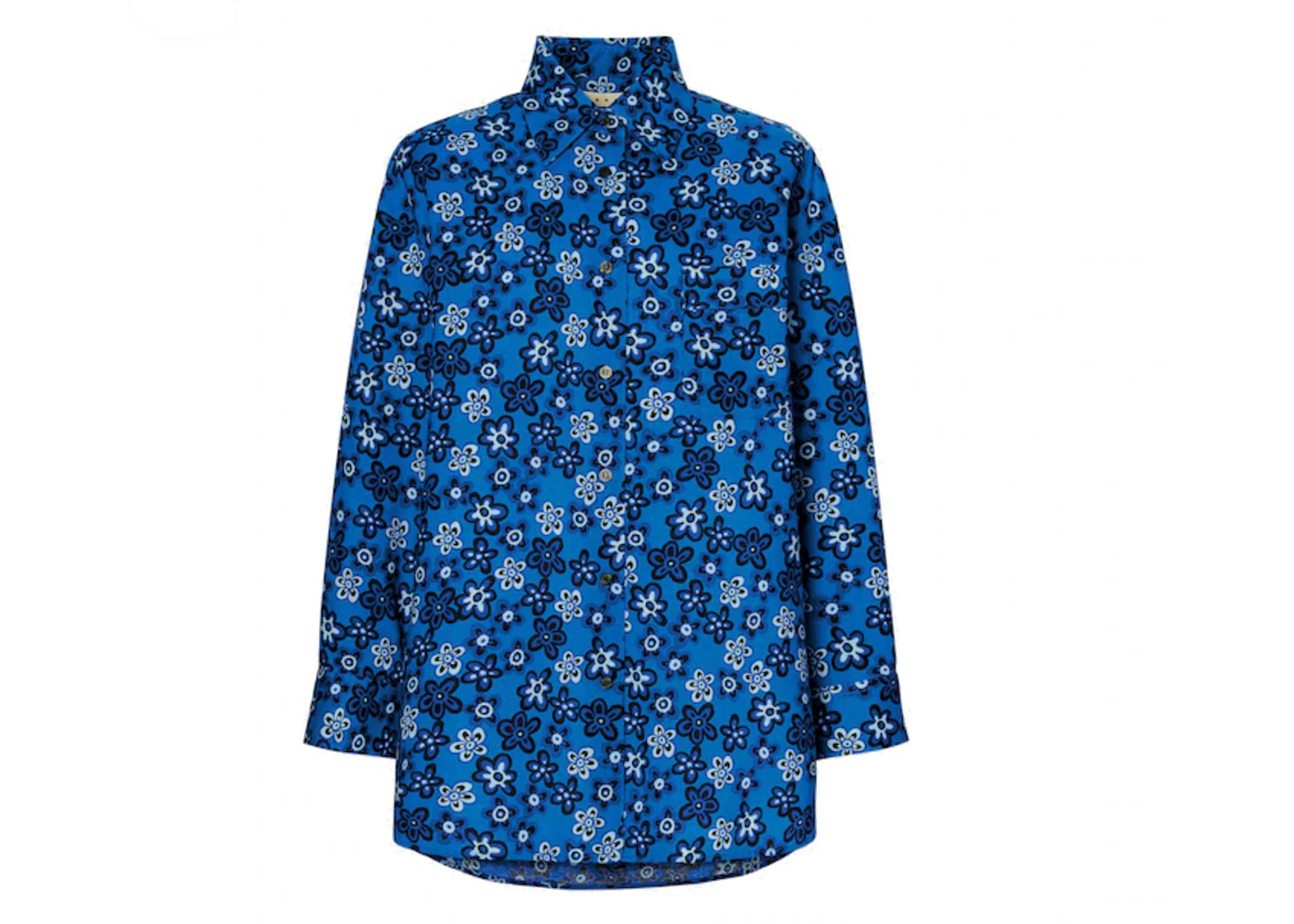 Uniqlo x MARNI Women's Oversized L/S Flower Shirt Blue - SS22 - MX
