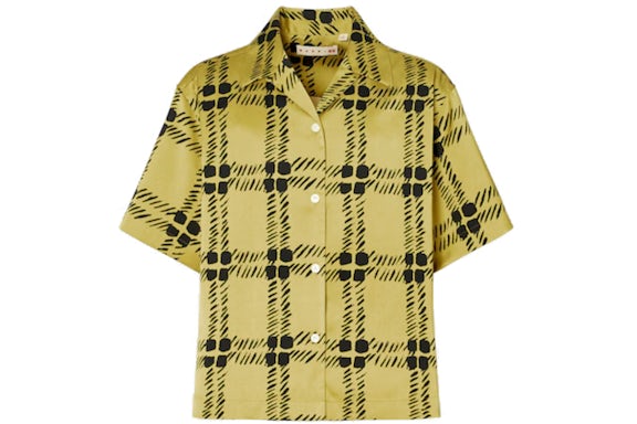 Uniqlo x MARNI Women's Oversized Open Collor Shirt (Asia Sizing) Mustard