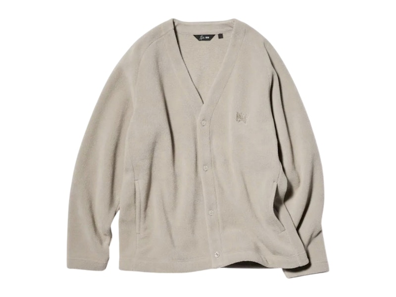 Pre-owned Uniqlo X Needles Fleece Cardigan In Beige In Sand
