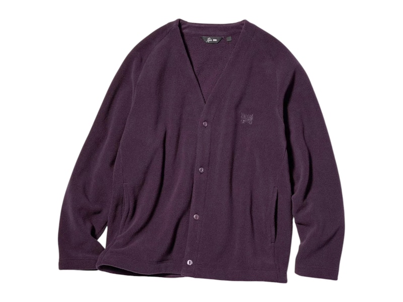 Pre-owned Uniqlo X Needles Fleece Cardigan In Purple