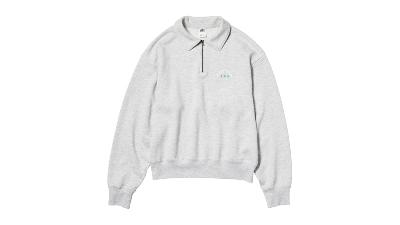 Pre-owned Uniqlo X Pop Mart The Monsters Women's Halfzip Sweatshirt In Grey In Gray