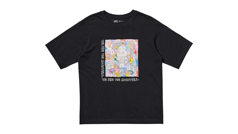 Pre-owned Uniqlo X Pop Mart The Monsters Women's Ut Graphic T-shirt In Black