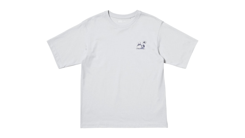 Pre-owned Uniqlo X Pop Mart The Monsters Women's Ut Graphic T-shirt In Light Grey In Gray