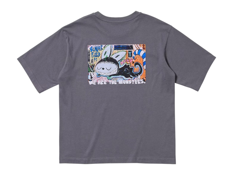 UNIQLO Pre-owned X Pop Mart Ut Graphic 485522 Us Exclusive T-shirt In Dark Grey In Gray