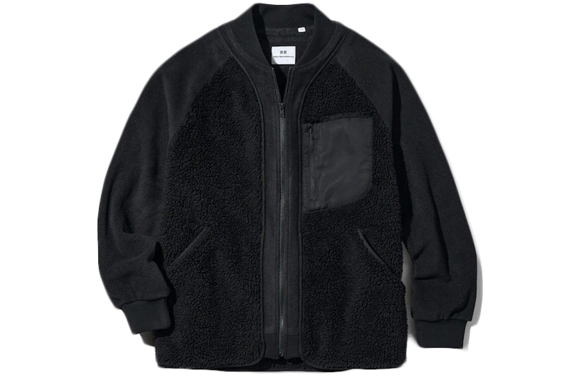 Pre-owned Uniqlo X White Mountaineering Fleece Oversized Longsleeve Jacket (asia Sizing) Black