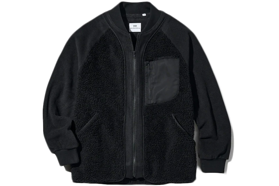 Uniqlo x White Mountaineering Fleece Oversized Longsleeve Jacket Black