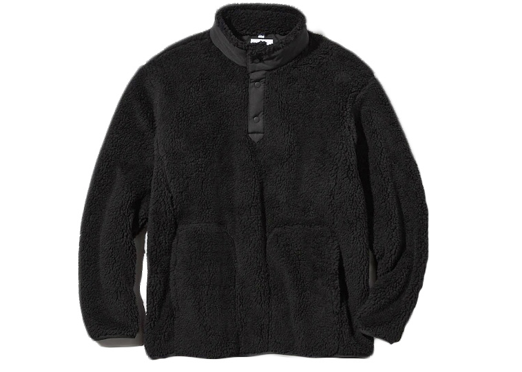 Uniqlo x White Mountaineering Fleece Oversized Longsleeve Pullover (Asia  Sizing) Black