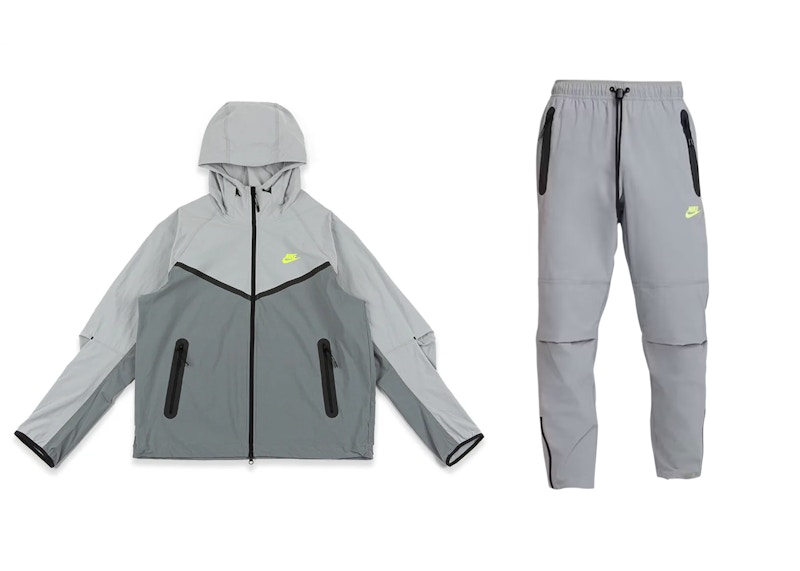 Nike Tech Woven Jacket Pant Set Black/Anthracite/Green Strike