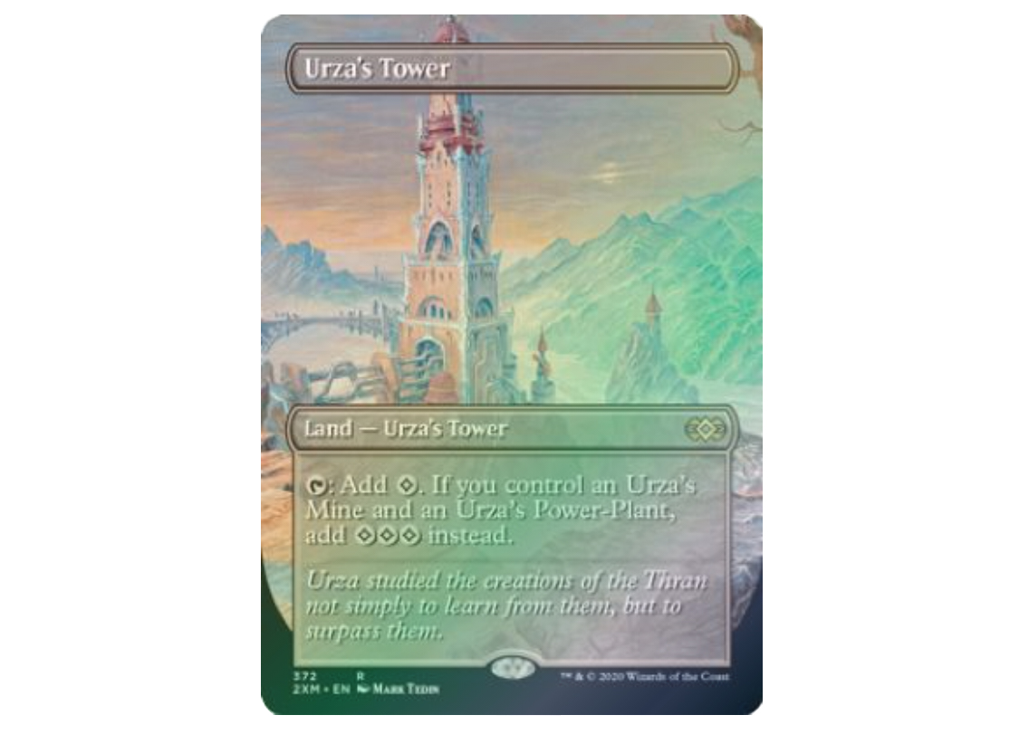 Urza's Tower (Borderless) (Foil) Double Masters Rare #372