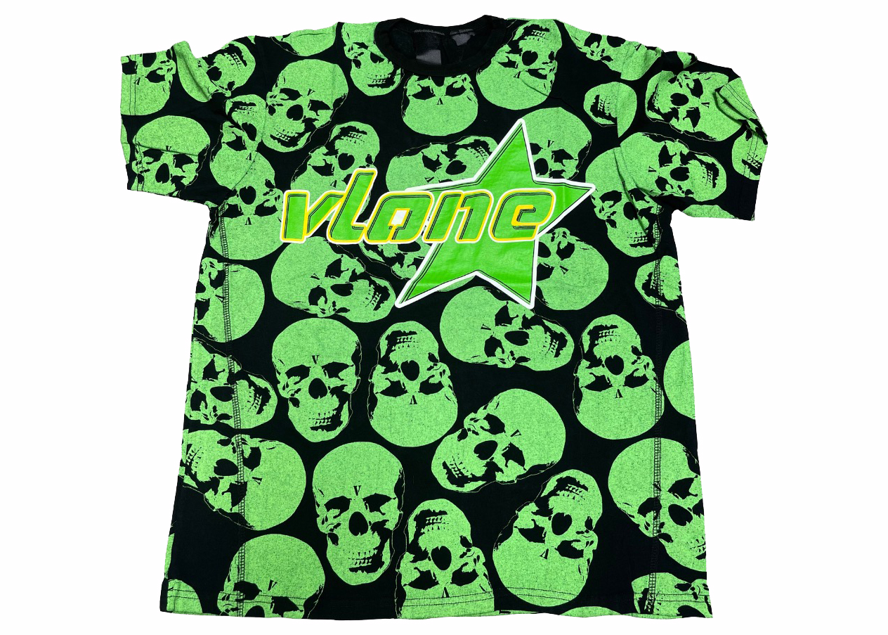 Black and store green vlone shirt