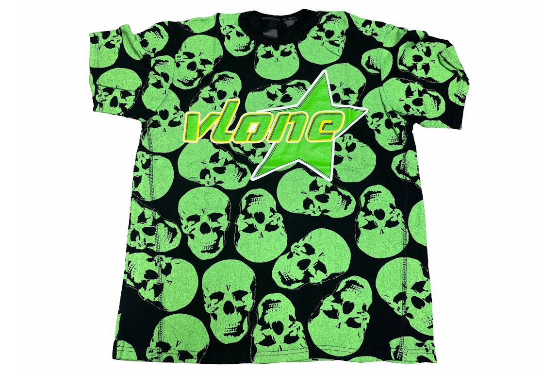 Pre-owned Vlone Crypt T-shirt Black/green