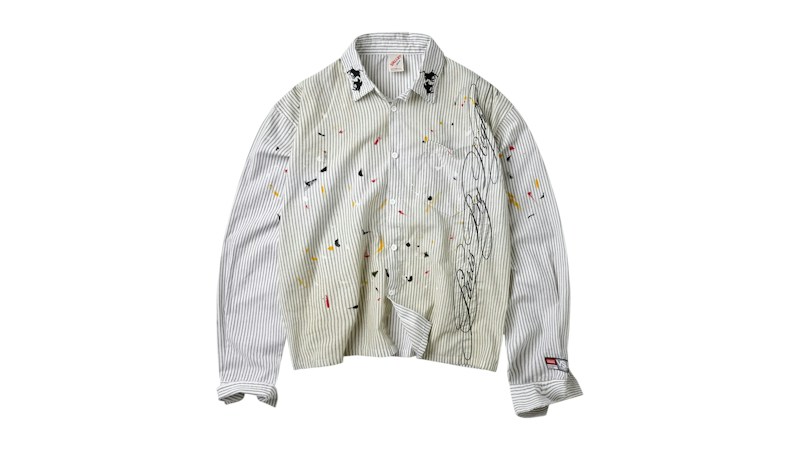 Vale Forever Artist Button Up LS Shirt Cafe/White