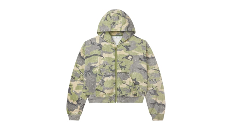 Vale Forever Crystal Camo Zip Up Work Jacket Camo
