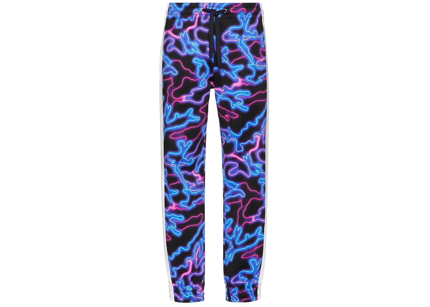 Valentino All Over Neon Camou Print Sweatpants Blue Men's - FW22 - US
